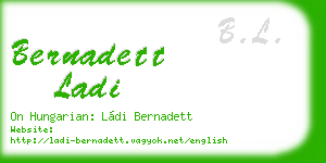 bernadett ladi business card