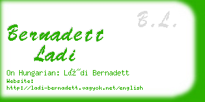 bernadett ladi business card